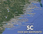 Fishing Waypoints Micro Sd Card  nc  Sc  Fl  Ga  Tx    Gpx For Garmin Simrad