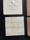 Victorian Trent Fleur-de-lis Tiles   set Of 12     Antique 3-inch Ceramic Fireplace