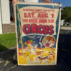 Vintage 1950s Two Rivers Shrine Club Circus Poster Manitowoc Expo