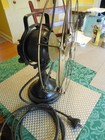 Vintage Ge General Electric Brass Blade   Basket Oscillating Desk Fan   Works