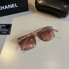 Chanel Pink Gradient Square Sunglasses