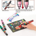 Pc-1m Extra Fine Paint Marker Art Pen Drawing Sketching Kit 8 Colors Set