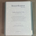 Reed   Barton Gingham Bunny Silverplate 4  X 6  Pink Baby Photo Frame