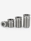 M6 M8 M10 Stainless Steel Furniture Nut Hex Flat Head Screw Threaded Wood Insert