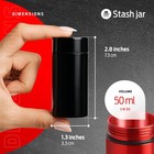 Epulse Smell Proof Jar Container - Stash Jars - Scent Odor Small  Black-red 