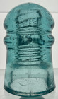 Light Blue aqua Cd 126 Brookfield Glass Insulator W  Light Milky Swirls