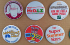 36 Vintage Mcdonald s Employee Pin Back Buttons With A Mountain Raspberry Shake