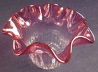 1880-1900 Cranberry Rubina Optic Rib Victorian Art Glass Early Elec 2 1 4  Shade