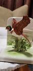 Vintage Pheasant Bookends Ring Neck 1960 s Japan  Glossy Ceramic Wings In Flight