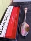 Vintage Reed   Barton Silverplate Master Mustache Spoon Complete With Bag   Box