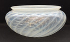 Antique 10  Hand-blown Opalescent Swirl Glass Dome Shaped Globe Lamp Shade