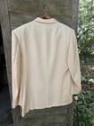 Vtg 1950s 1960s Ivory Silk Shantung Dinner Jacket Tuxedo Hollywood Regency 40