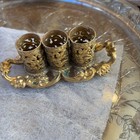 Vintage Matson Stylebuilt Ornate Gold Filligree Lipstick Holder Vanity Accessory
