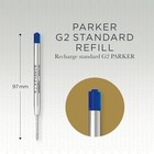 Parker Quink Long Fountain Pen Ink Refill Cartridges  Blue Medium Nib  