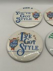 Vintage Beer Button Pin Lot - Old Style  Hamm   s Beer  Budweiser  Schlitz Light