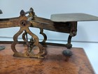 Vtg Antique Brass Postal Scale Made In England Warranted Accurate No Weights