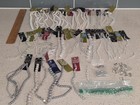 Large Craft Bead And Jewelry Lot  About 40 New Strands  White  Crystal   Silver