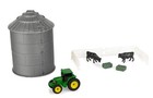 Brand New 1 64 Ertl Tomy John Deere Grain Bin Tractor   Cow Farm Set 10 Pieces