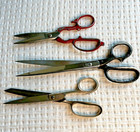 Vintage Shears Scissors Lot Of 3 Heavy Duty Clauss Valley Forge Sewing Kitchen