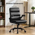 Office Chair Adjustable Desk Chair Mid Back Executive Comfortable Bonded Leather