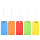 100 Tags 4 3 4  X 2 3 8  Size 5 Colored Inventory Shipping Hang Tag With String