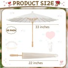 50 Pieces 33 Inches Large White Paper Umbrellas Parasol Decorative Chinese Ja   