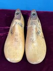 Pair Antique vintage Childs Solid Wood Steel Shoe Last Form Wood Cobbler
