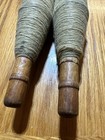 Lot Of 2 10    Wood Quills Wrapped Bobbins Spools Wooden Threaded