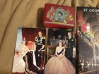 Lot Of English Royalty Memorabilia   Post Cards  Pamphlets  Stamps  Coins  Etc 