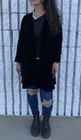 Vintage Black Velvet Jump  Brand Cape Style Coat