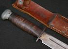 Ww2 Us Army Usn Pal Rh-36 Utility Fighting Knife   Leather Scabbard Rh36  Issue