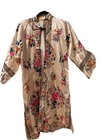 Vintage Authentic Silk Kimono Embroidered Japanese Birds Flowers 