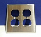 Leviton Stainless Steel 2-gang Duplex Receptacle Metal Wall Plate New 84016