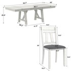 Set Of 7 Solid Wood Dining Table Set Adjustable Kitchen Table Chair Dining Room