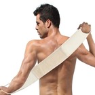 Back Scrubber Bath Shower Strap Loofah Spa Skin Brush Sponge Body Exfoliating