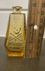 Wheaton Poison Bottle  Yellow Color   Coffin Shape  Skull   Crossbones  R i p 