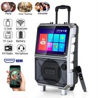 8    Portable Woofer Bluetooth Speaker Karaoke Machine W  Mic Led Light 14  Screen