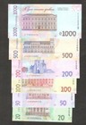 Ukraine Full Set 6 Pcs 20 50 100 200 500 1000 Hryvnia P-138 To 143 2021-2024 Unc