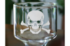 Skull Etched Bubble Reservoir Absinthe Glass -  set Available 