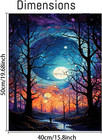 Moon Paint By Numbers Kit For Adults Beginner-forest Mountains Paint By Number F