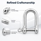 4 Pcs Shackles Clevis Anchor Shackle Heavy Duty D Ring Shackles 5 32 d Ring Shac