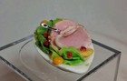 Artisan Ham On Platter 1 12 Scale Dollhouse Miniature