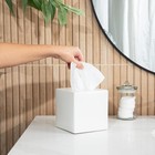 Simple Solid Ceramic Tissue Box Cover Square Tissue Holder Speckle