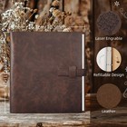Artmag Photo Album 8x10 100 Photos  Thick Leather  100 Pockets   Brown 
