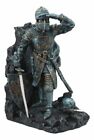 Medieval Dragon Heraldry Knight Bookends Statue 8 tall Set Suit Of Armor Knights