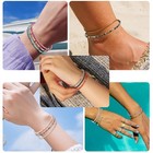 Bonny Boxx Natural Genuine Gemstone Faceted Round Beads Bracelets  3mm
