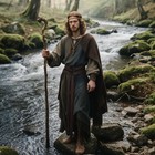 Viking Troll Cross Belt Norse Witch Rope Medieval Brown For Halloween 