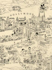 1937 Map Of The Stars Hollywood California 24x24