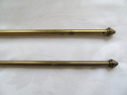 Pair Of Patina Brass  Curtain Rod  Extendable To Projects Decoration