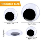 Telooco 8 Pack Large Googly Eyes  2 3 4 Inch Self Adhesive Black And White 
